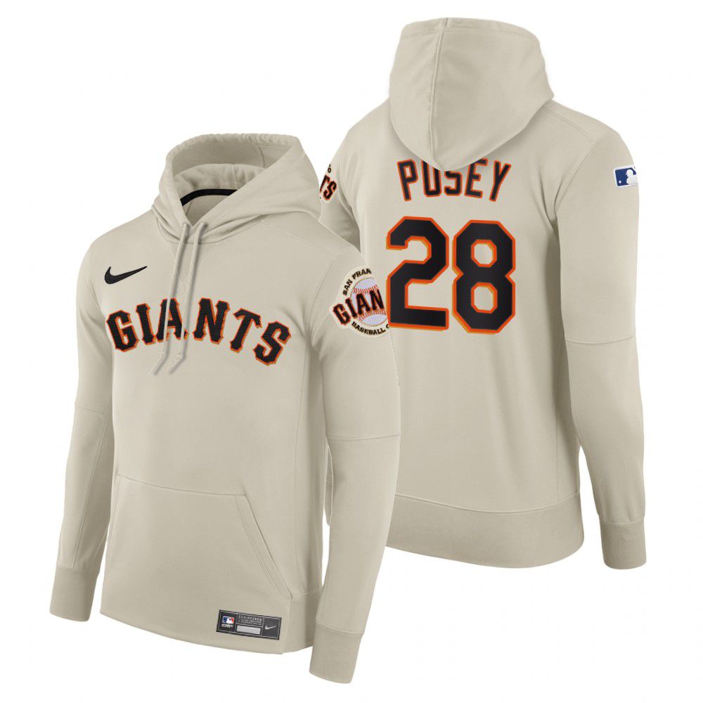 Men San Francisco Giants #28 Posey cream home hoodie 2021 MLB Nike Jerseys->customized mlb jersey->Custom Jersey